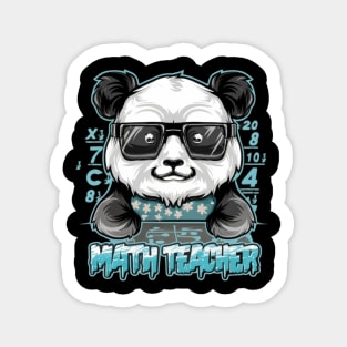 Cute Math Panda Teacher Sticker